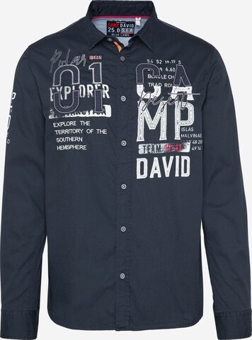 CAMP DAVID Regular fit Button Up Shirt in Blue