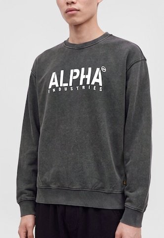 ALPHA INDUSTRIES Sweatshirt 'Stencil' in Black