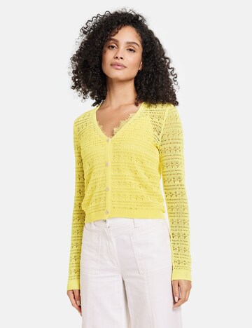 GERRY WEBER Knit Cardigan in Yellow: front