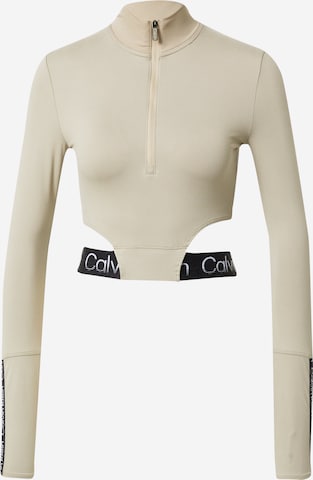 Calvin Klein Performance Funksjonsskjorte i beige: forside