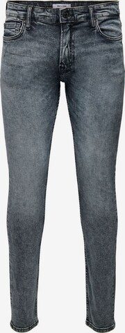 Only & Sons Skinny Jeans in Zwart: voorkant