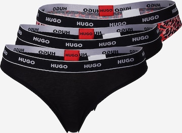 String HUGO Red en noir : devant