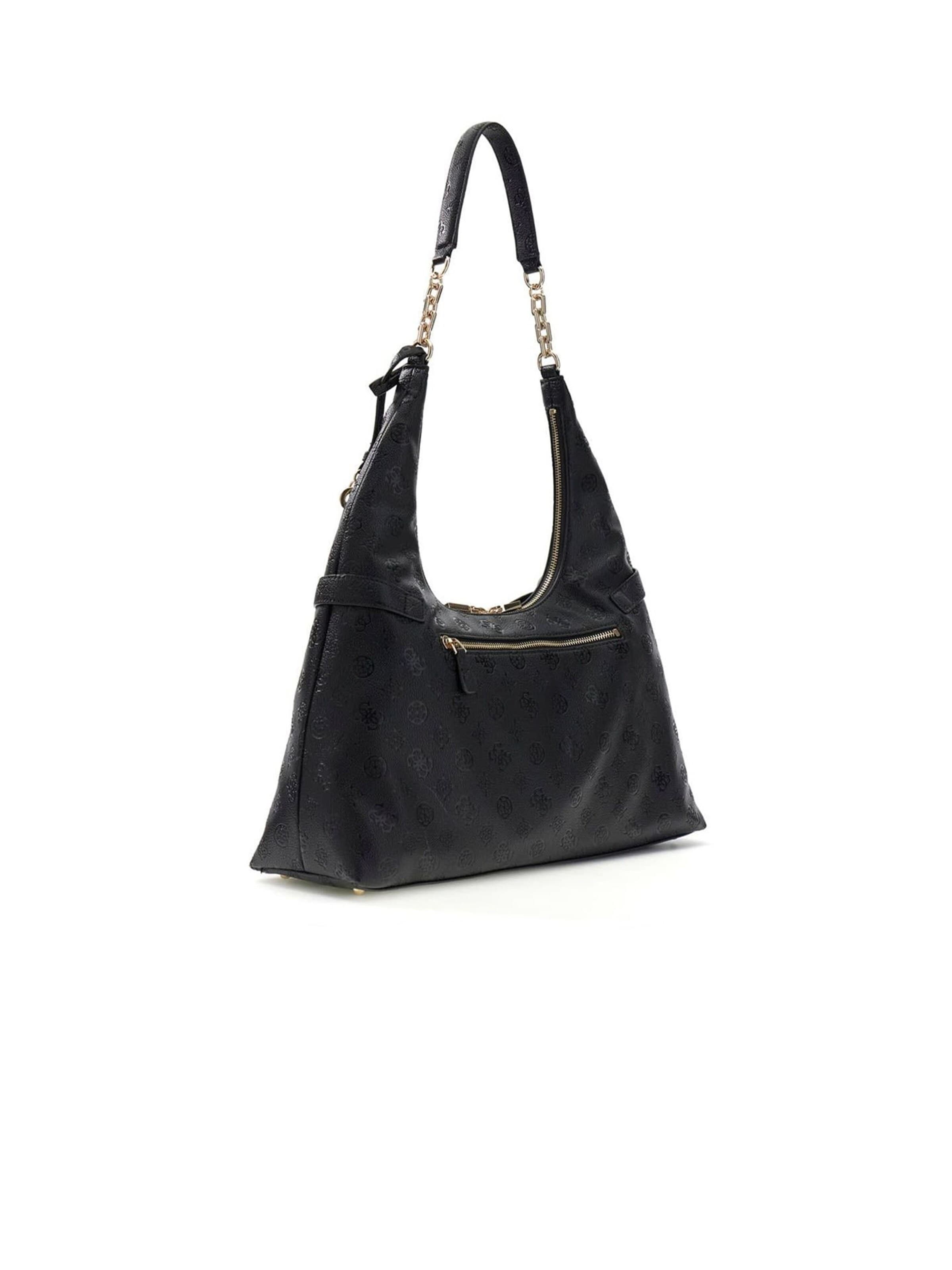 GUESS Handtasche 'Ella Logo Hobo'‌‌‌‌‌‌‌‌‌ in Schwarz