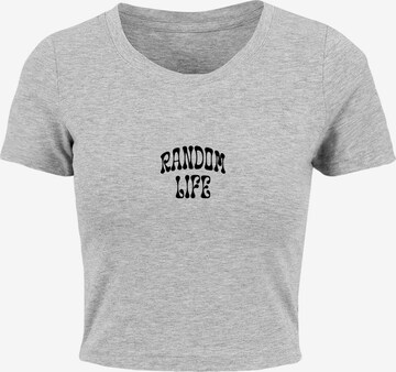 Merchcode T-Shirt 'Random Life' in Grau: predná strana