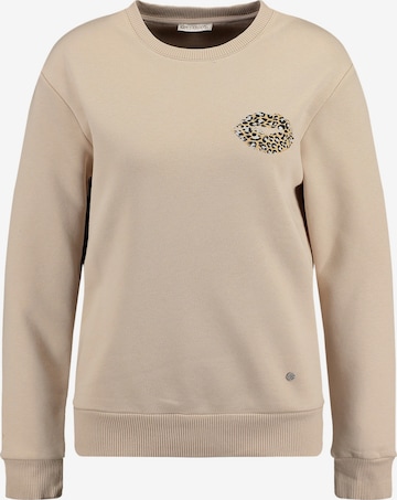 Key Largo Sweatshirt 'KISS' in Beige: voorkant