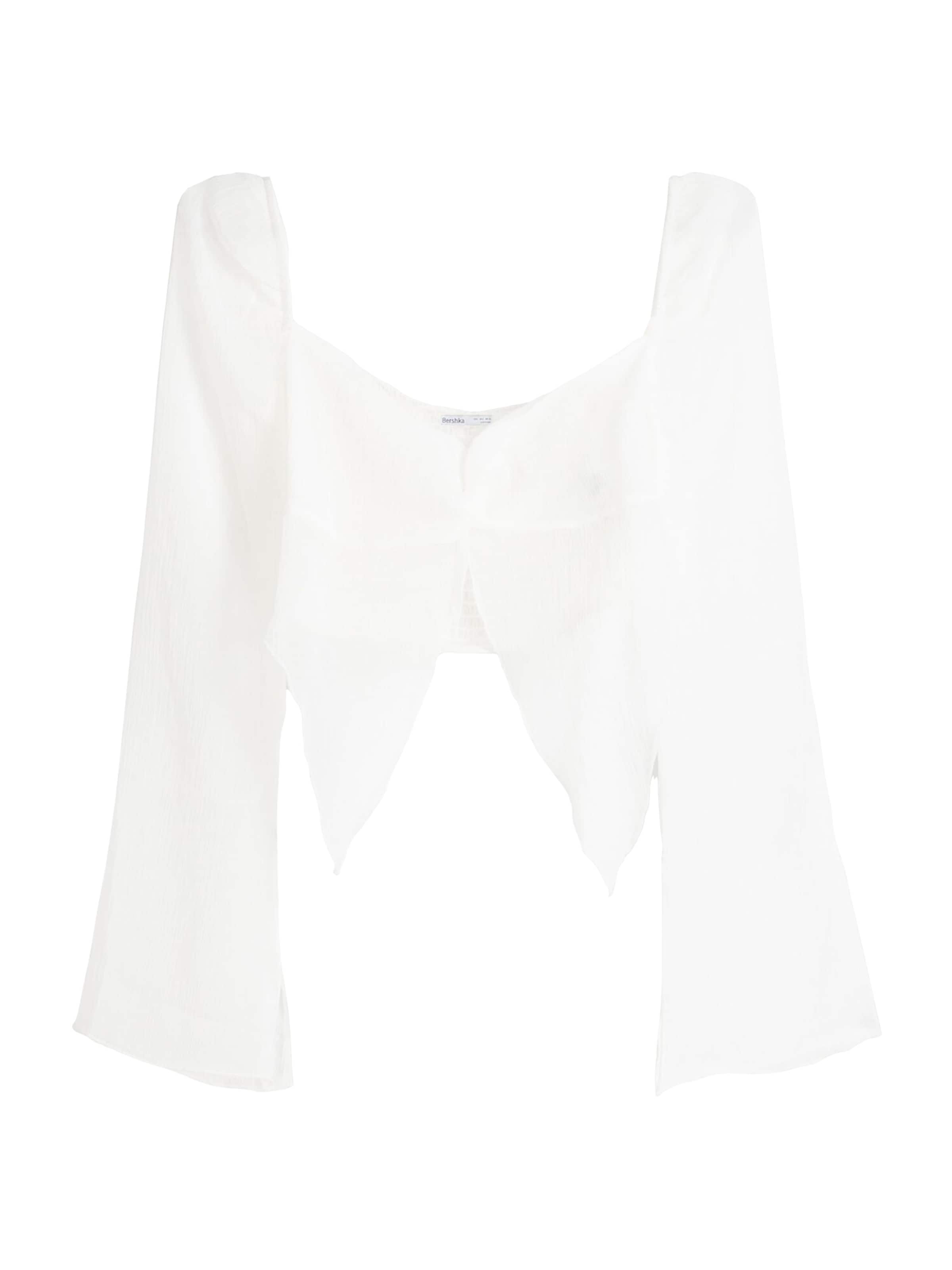 Chemisier Bershka en beige : devant