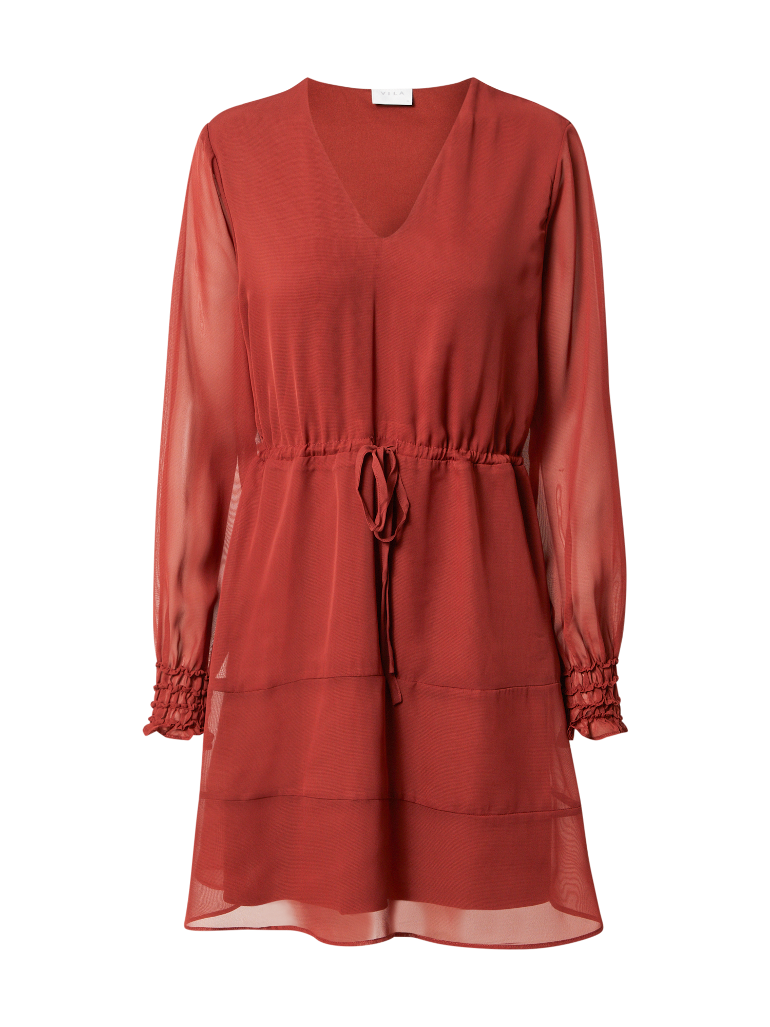 VILA Sukienka VALINE w kolorze Rdzawoczerwonym 