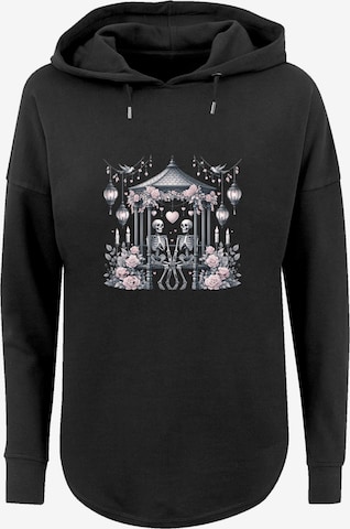 Sweat-shirt 'Skelett Paar Valentinstag' F4NT4STIC en noir : devant