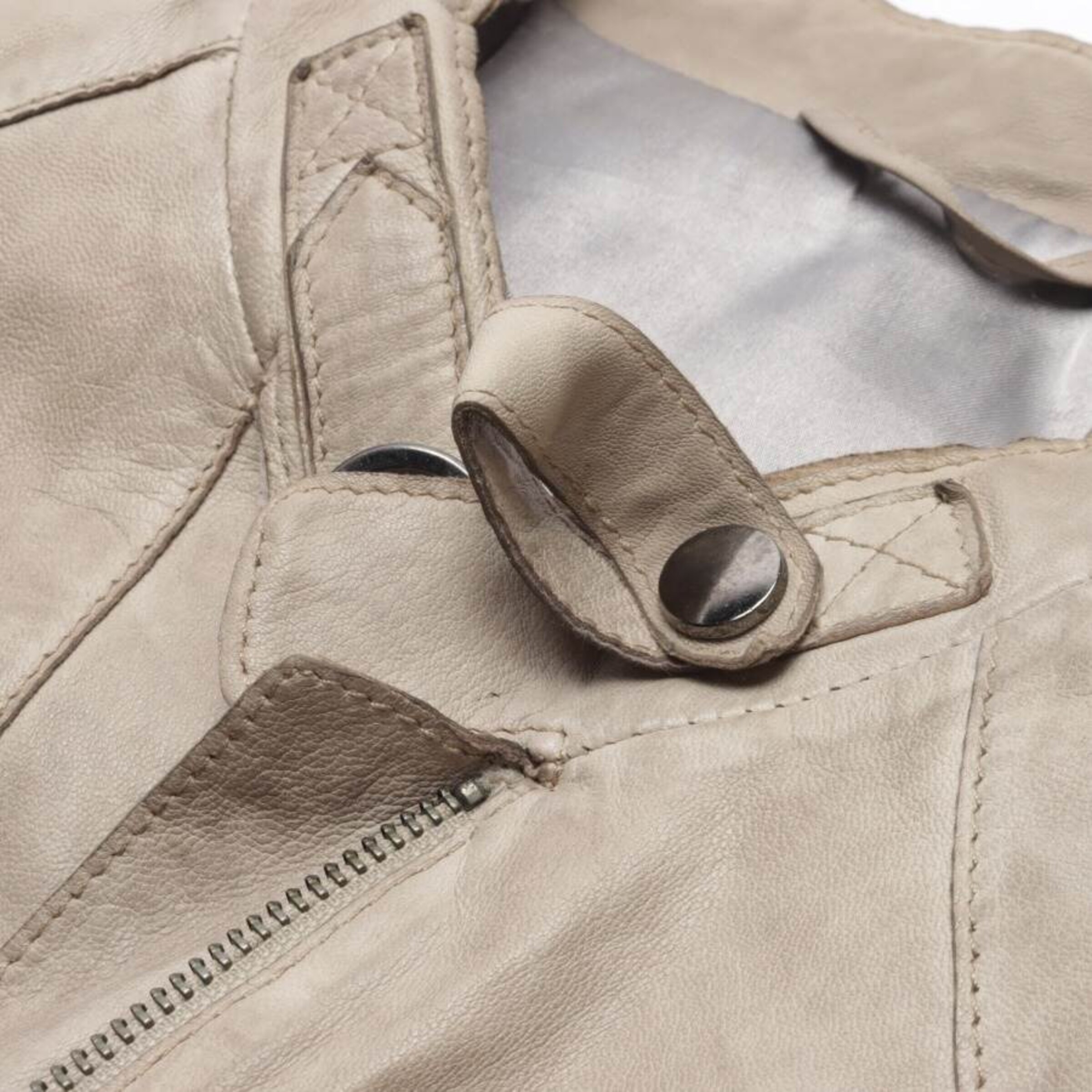 Schyia Lederjacke / Ledermantel L in Braun