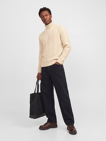 Jack & Jones Premium Sweater 'JPRBLucallun' in Beige