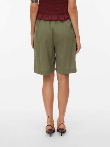 VERO MODA Regular Pleat-Front Pants 'VMCAIA' in Green