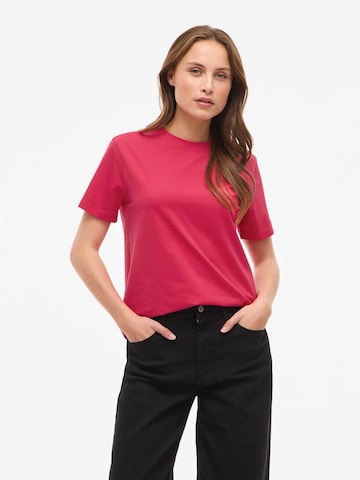 VILA Koszulka 'VINora' w kolorze czerwony: przód