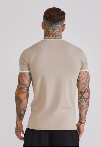 SikSilk Shirt 'Ringer' in Beige