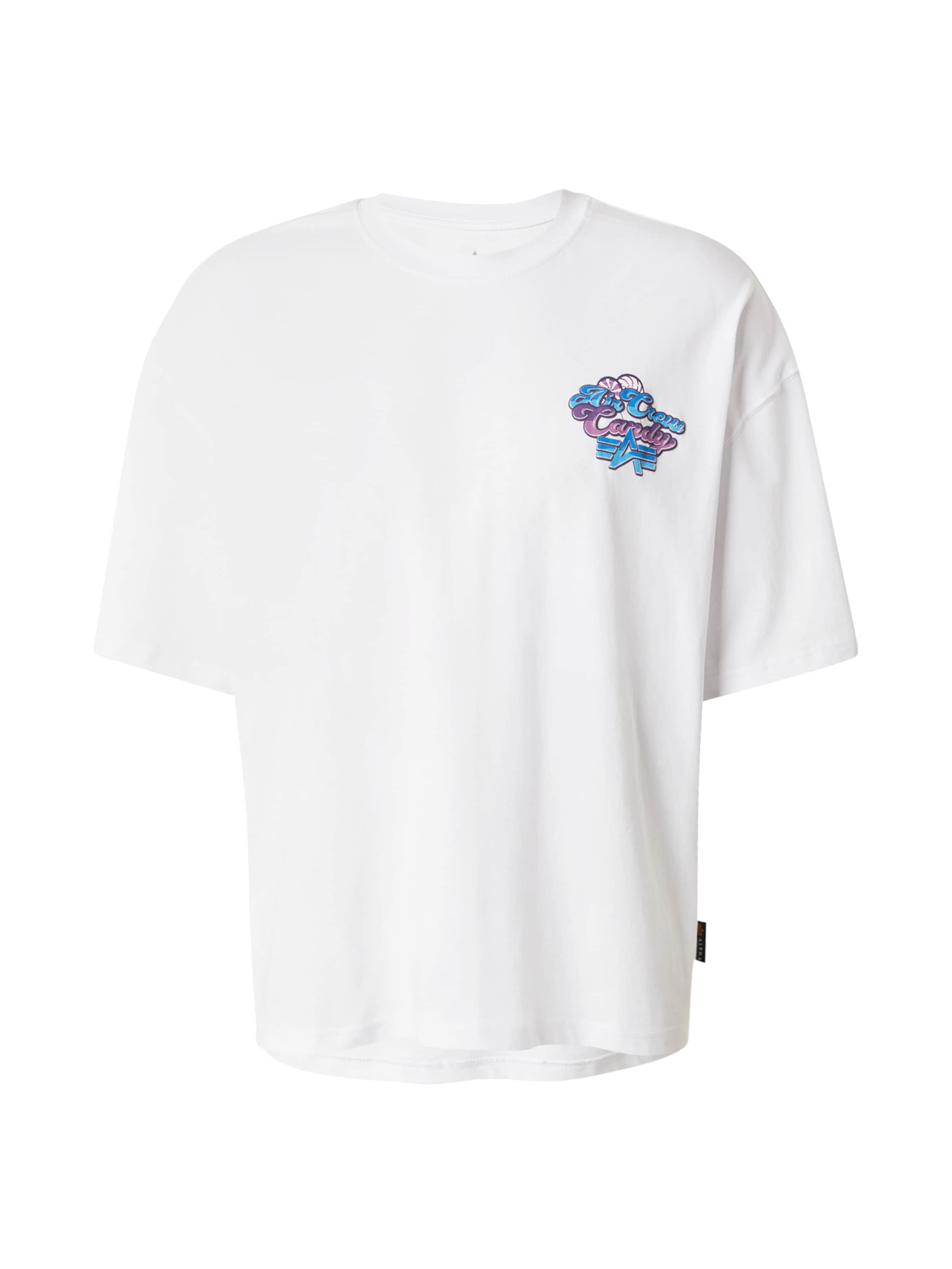 ALPHA INDUSTRIES Shirt 'Candy' in Wit: voorkant