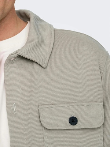 Only & Sons Comfort fit Overhemd 'newkodyl' in Beige