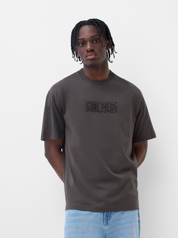 T-Shirt Bershka en gris : devant