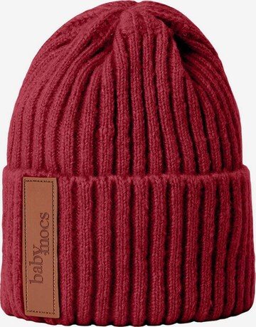 BabyMocs Beanie in Red: front