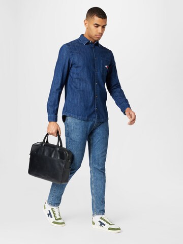 Tommy Jeans Regular fit Overhemd in Blauw