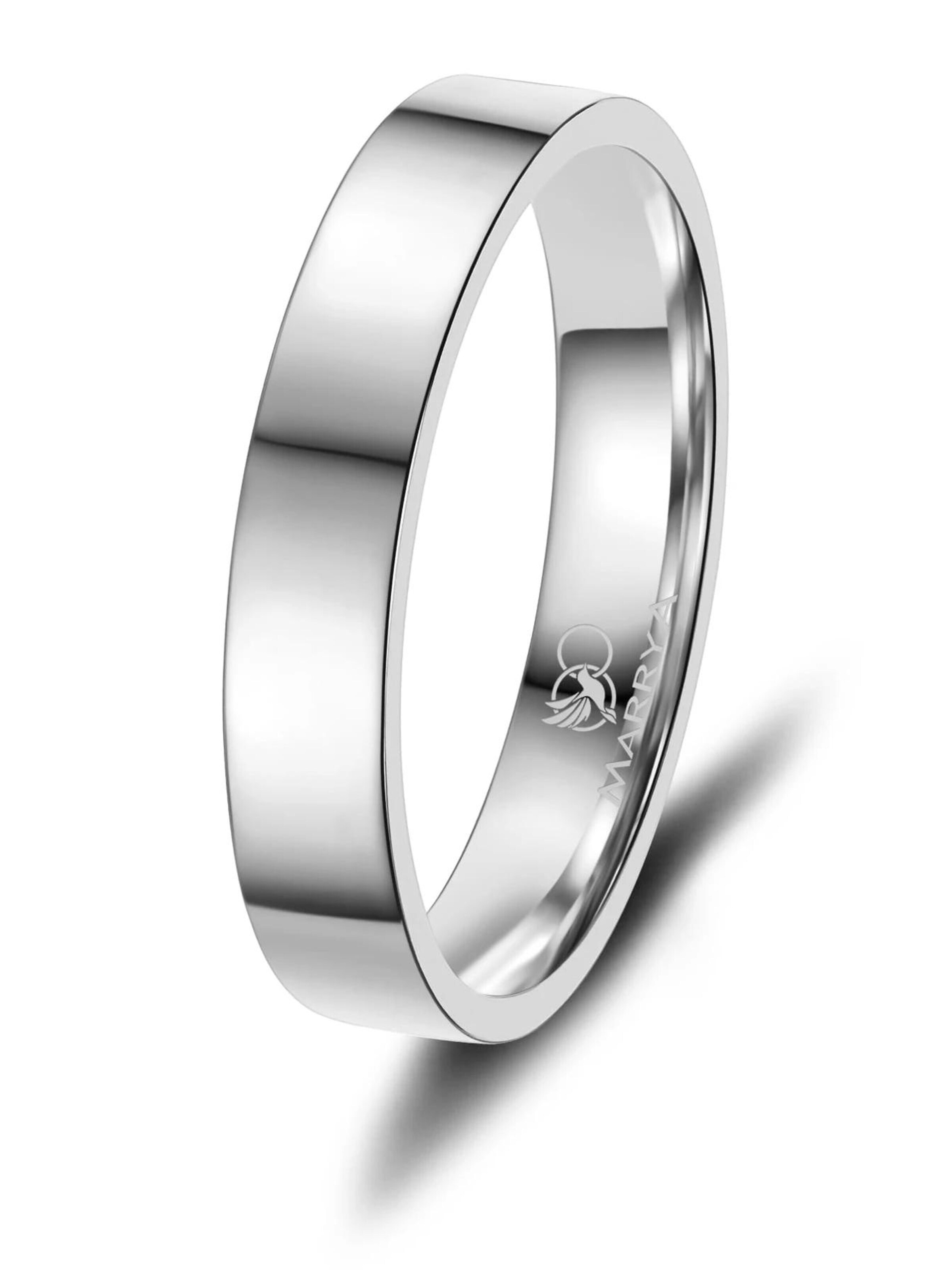 Anello 'MARRYA ES-43 Eheringe aus Edelstahl' di MARRYA in argento: frontale