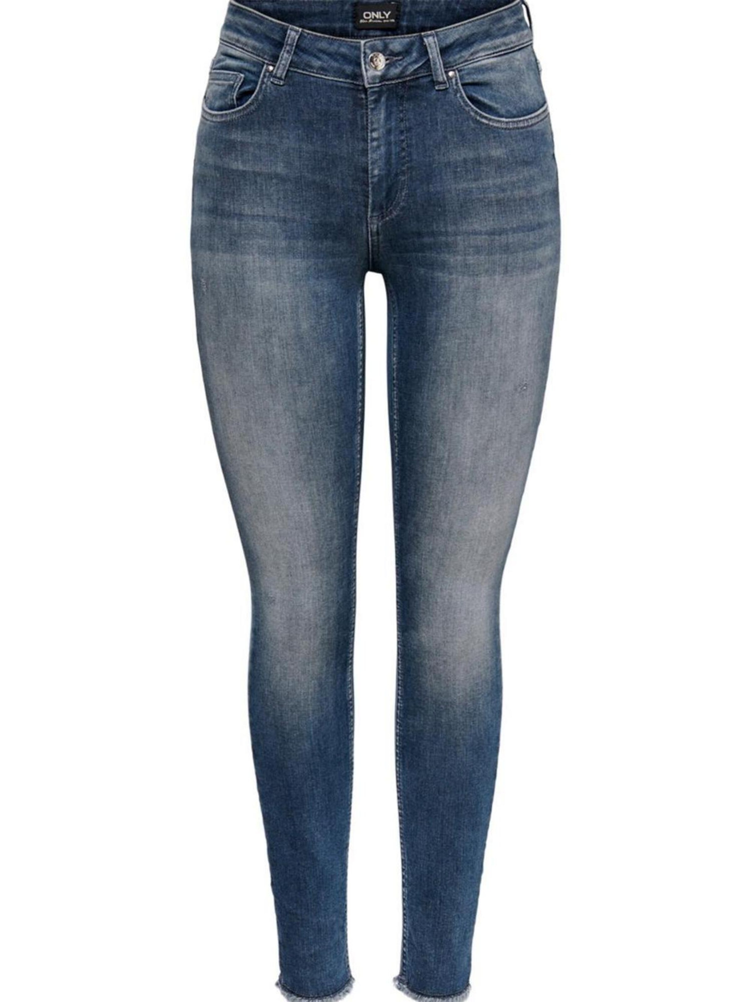 Skinny Jeans 'ONLBLUSH MID SK ANK RW REA422 NOOS 15216970' di ONLY in blu