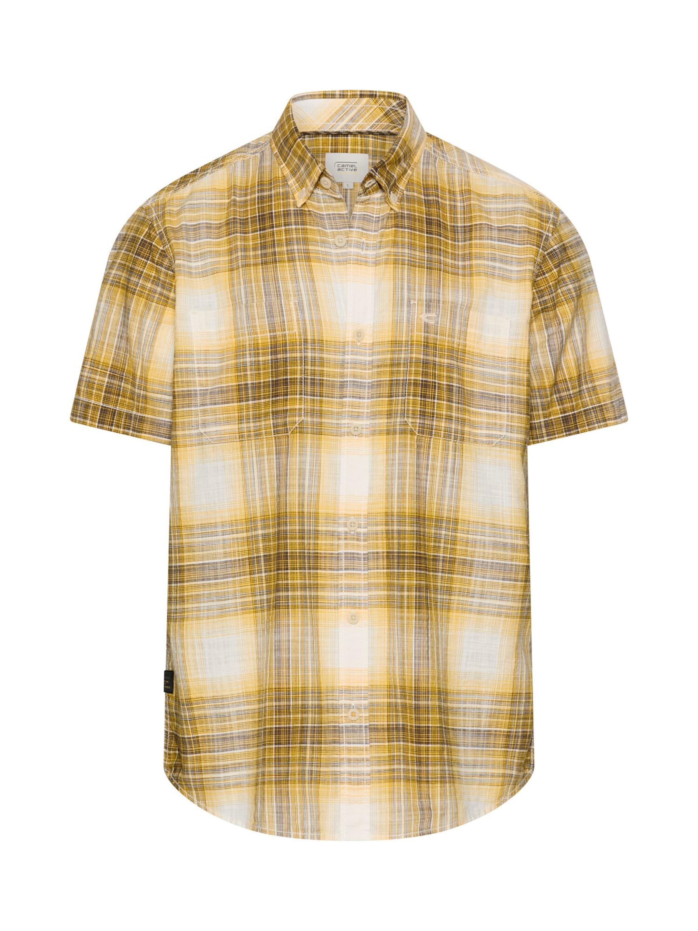 CAMEL ACTIVE Button Up Shirt in Yellow: front