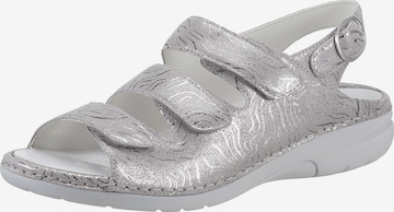 WALDLÄUFER Strap Sandals in Grey: front