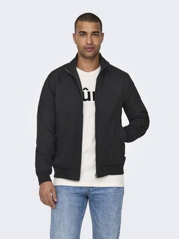 Veste mi-saison 'ONSALEXANDER' Only & Sons en noir : devant