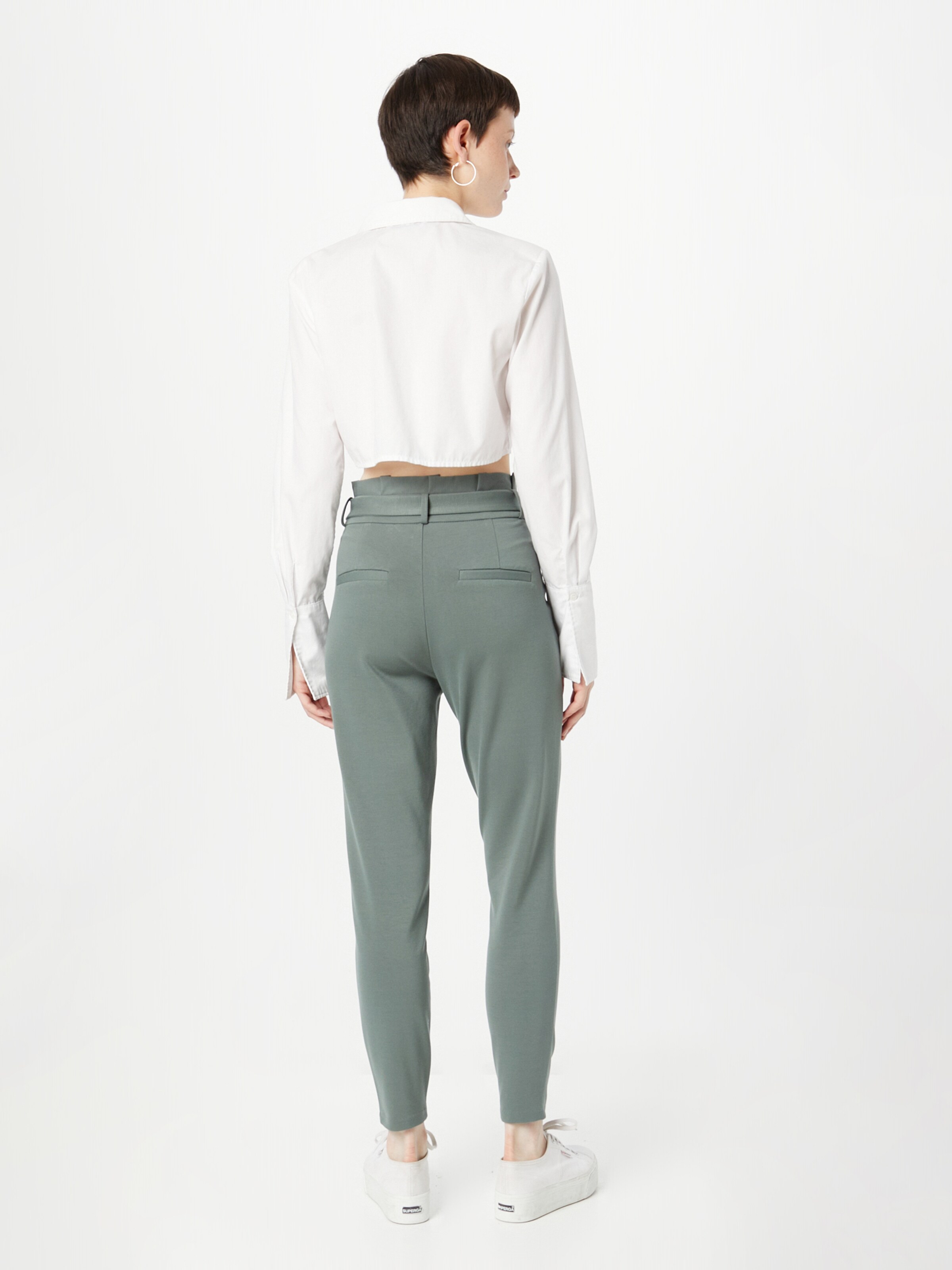 Coupe slim Pantalon pince VERO MODA en Vert ABOUT YOU