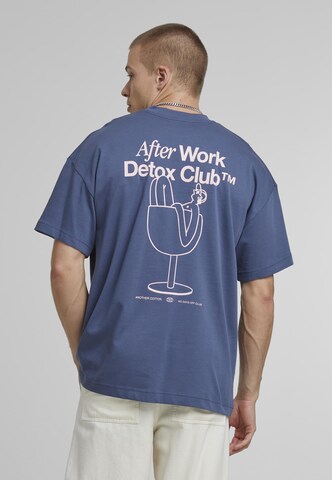 Another Cotton Lab Футболка 'Detox Club' в Синий: спереди