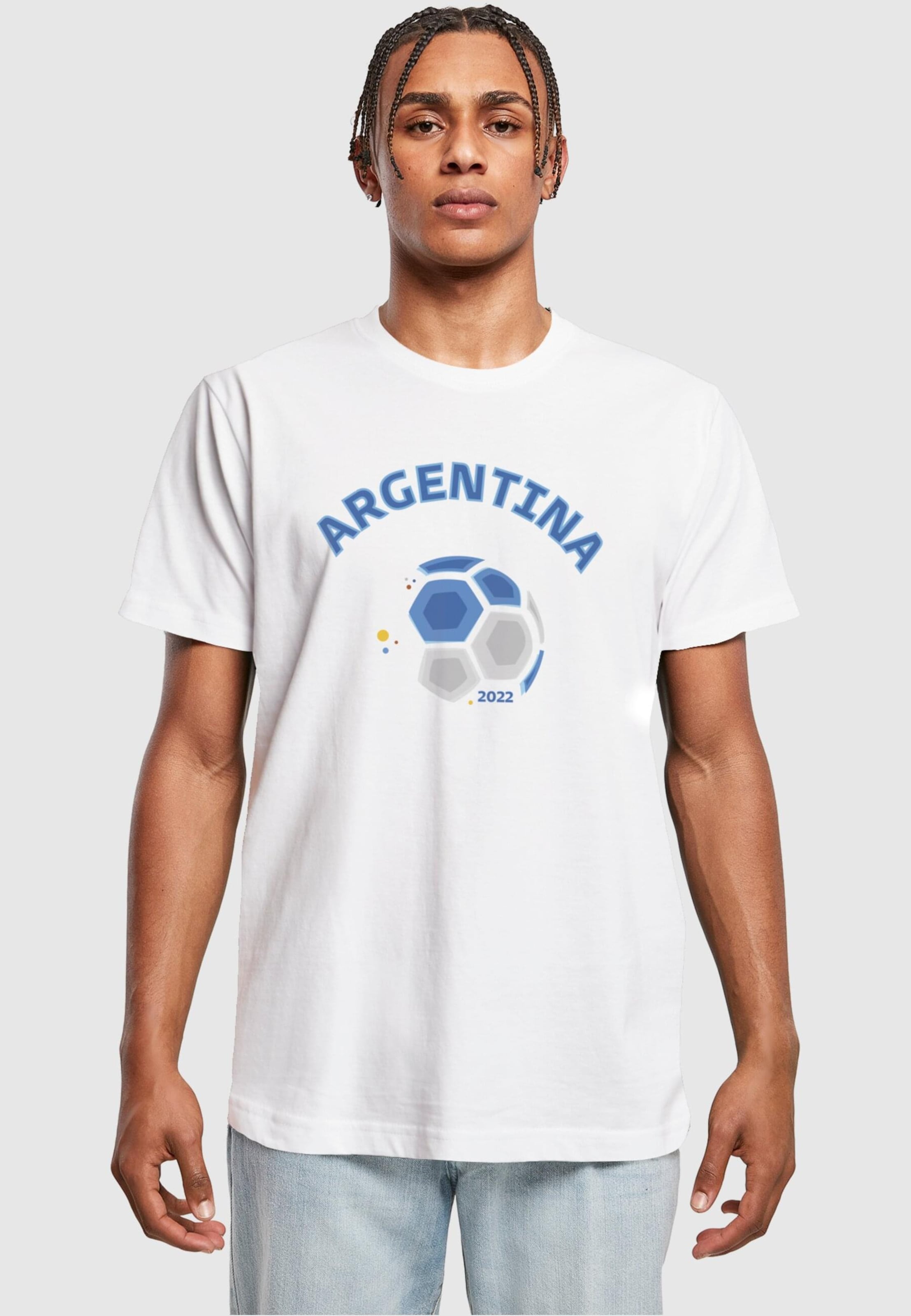Merchcode T Shirt Argentina Football in WeiB ABOUT YOU