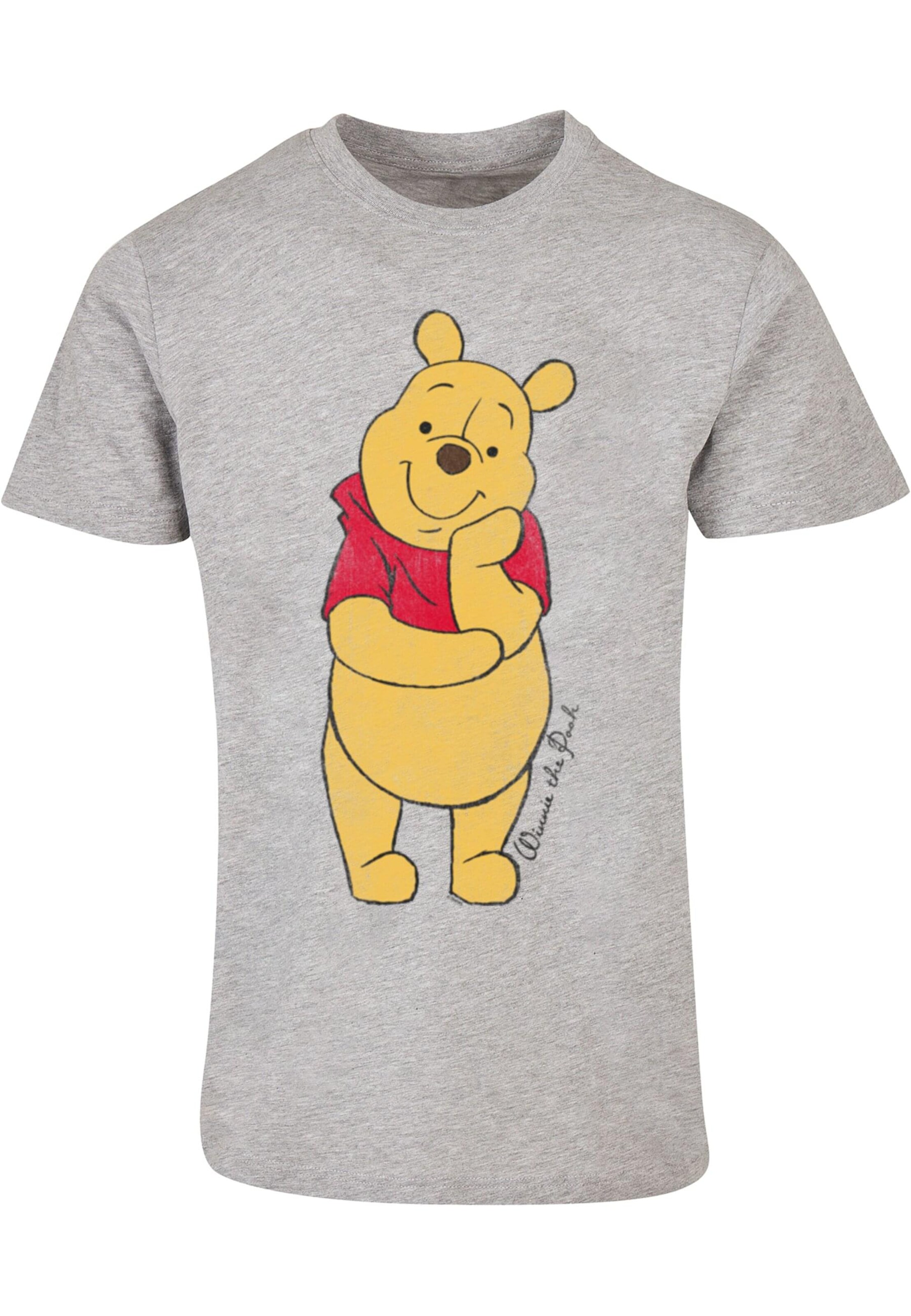 ABSOLUTE CULT Shirt 'Winnie The Pooh' in Grijs: voorkant