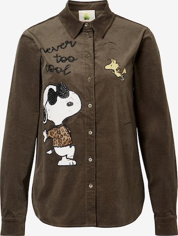 PRINCESS GOES HOLLYWOOD Bluse 'Snoopy' in Grün: Vorderseite