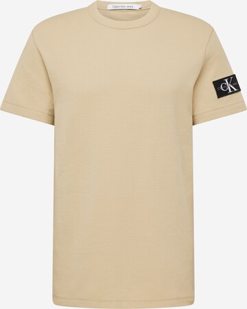 T-Shirt Calvin Klein Jeans en beige : devant