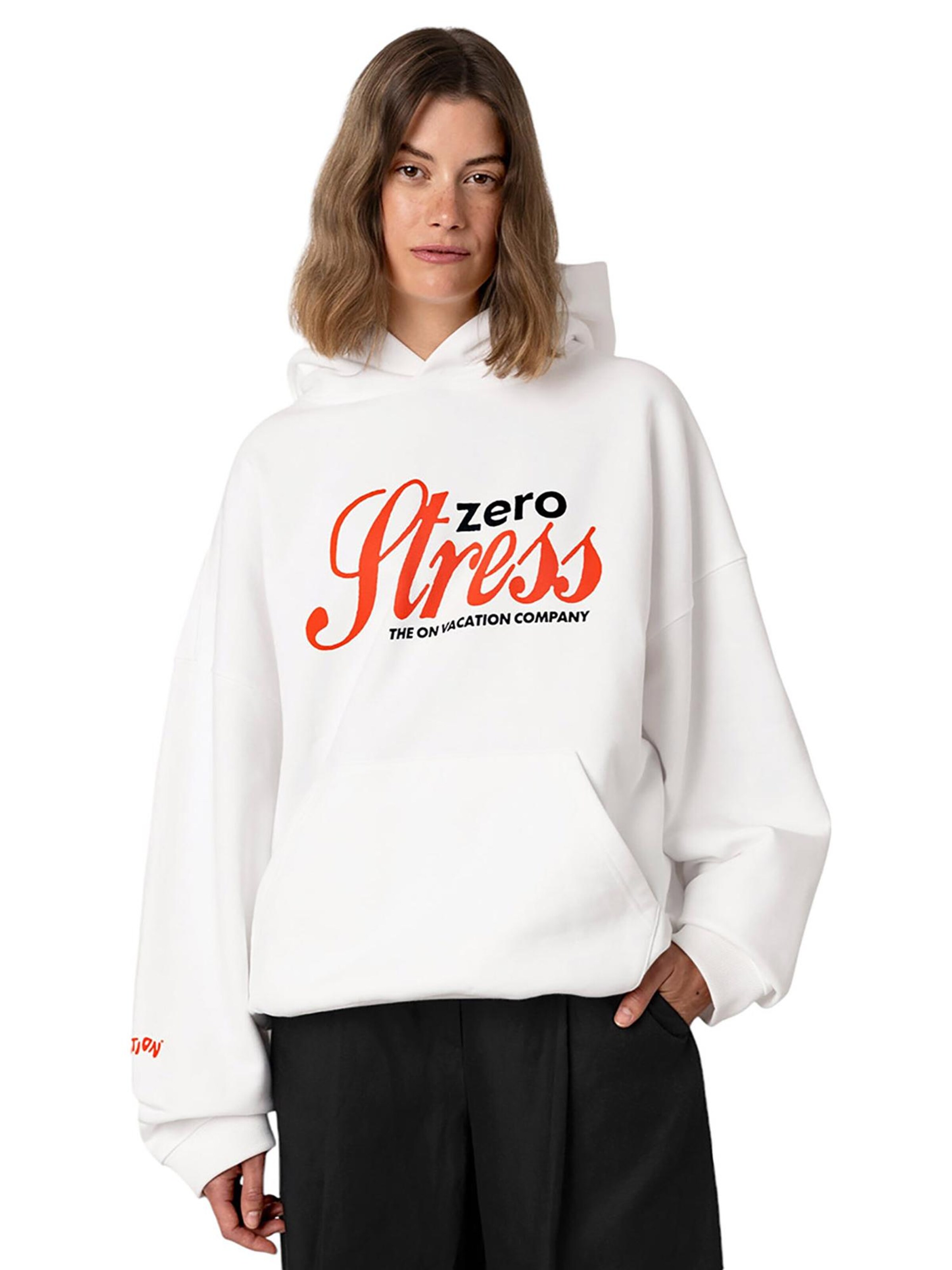 On Vacation Sweatshirt 'Zero Stress' in White
