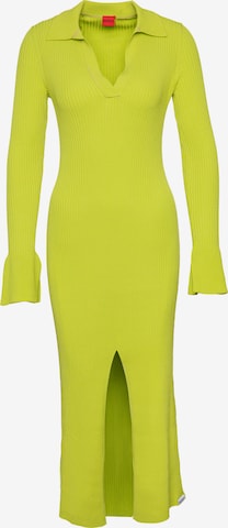 HUGO Knitted dress 'Sharren' in Yellow: front