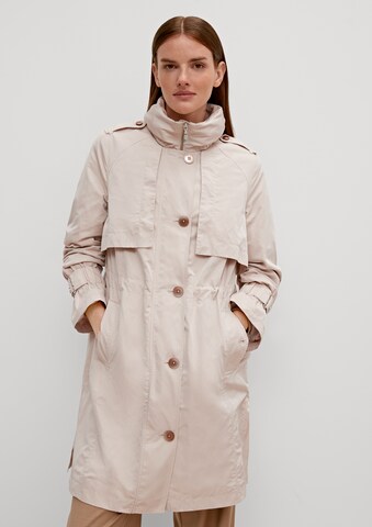 COMMA Between-Seasons Coat in Beige: front