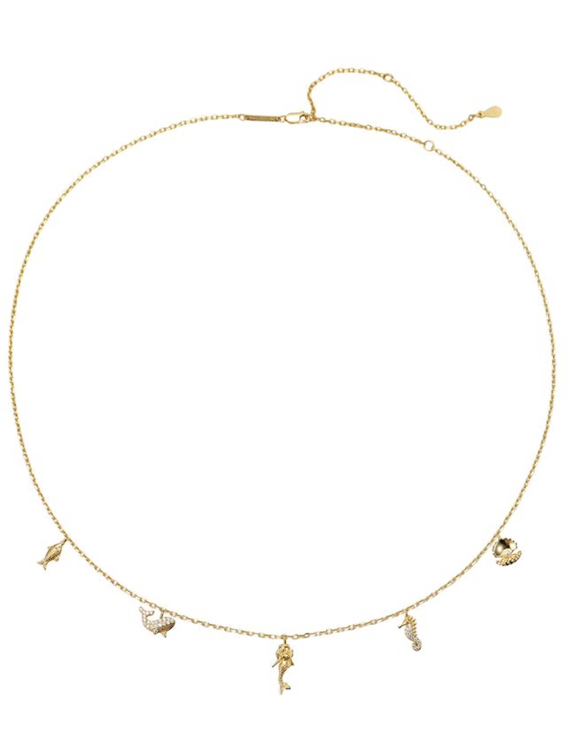Hey Happiness Ketting 'Ocean Charms' in de kleur Goud, Productweergave