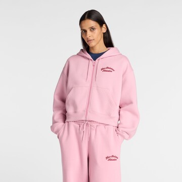 new balance Sweatvest in Roze: voorkant