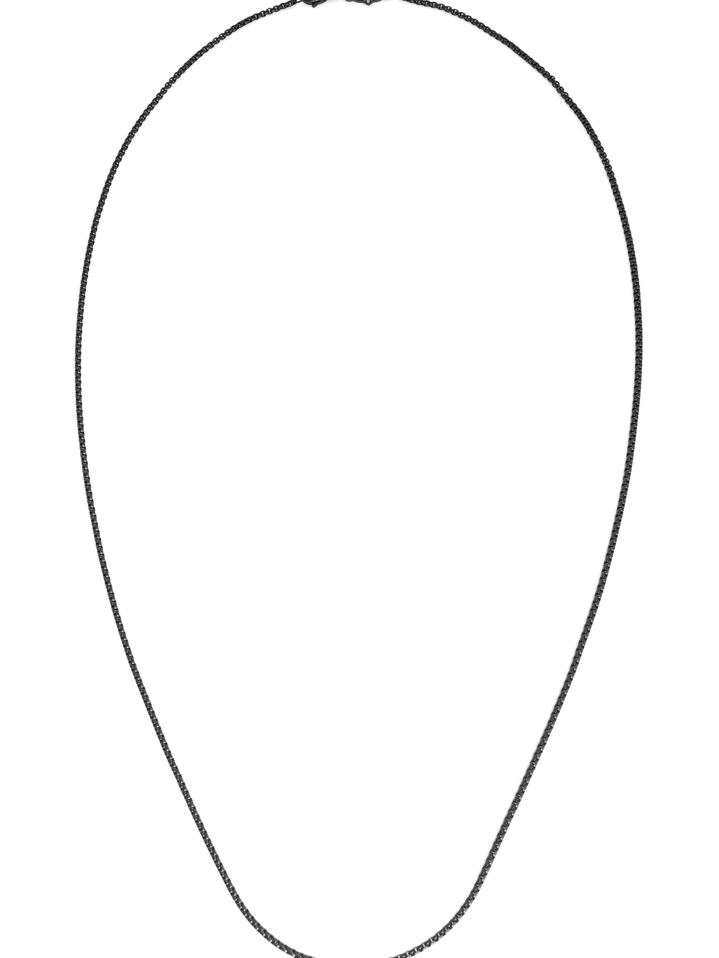 Akitsune Necklace 'Pearl' in Black: front