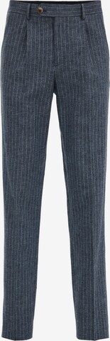 WE Fashion Slim fit Pleat-front trousers in Grey: front