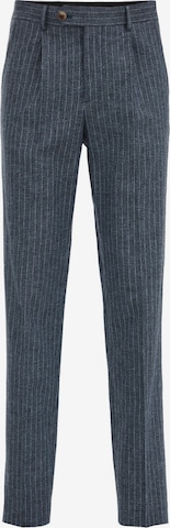WE Fashion - Slimfit Pantalón plisado en gris: frente