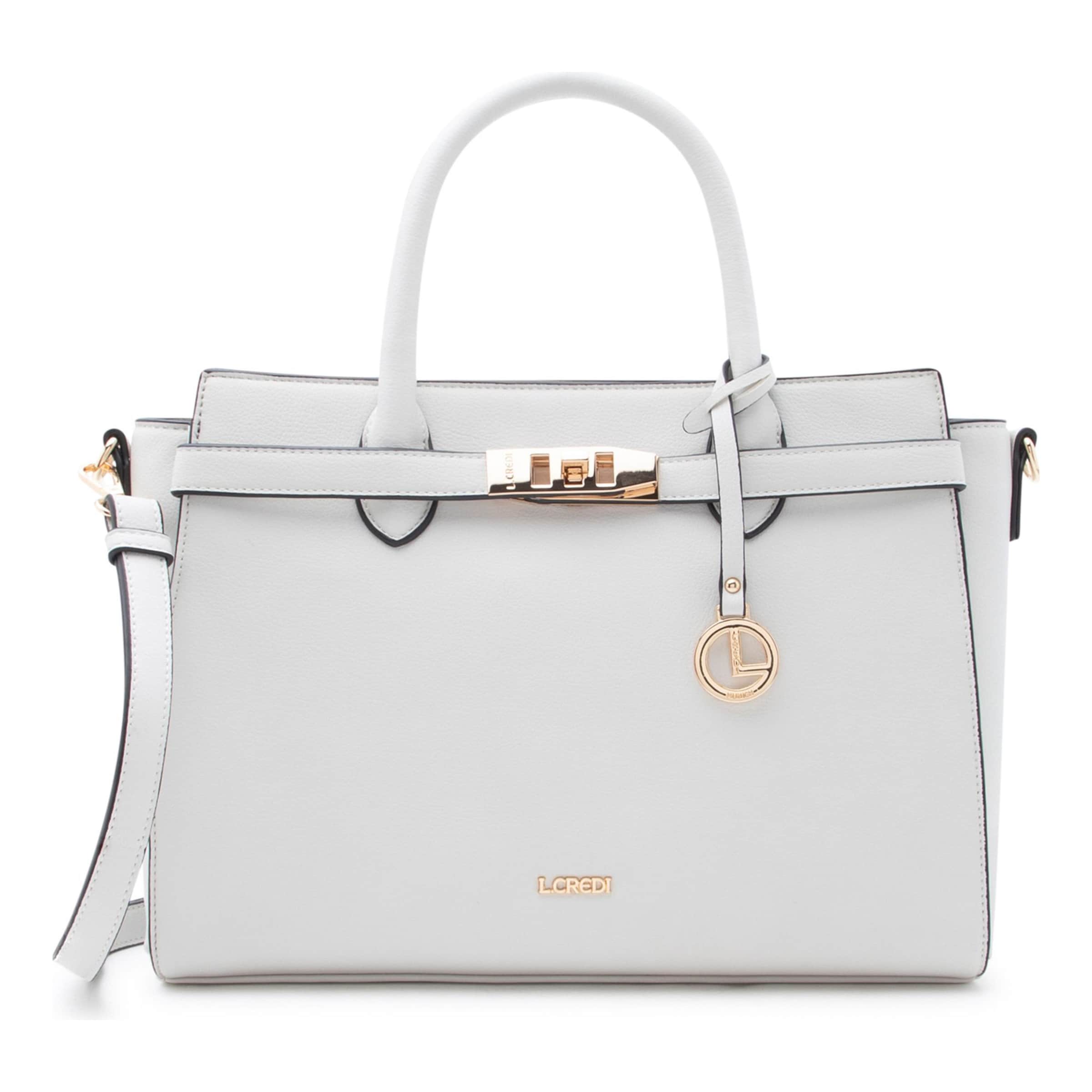 L.CREDI Handbag 'Konstanze' in Grey: front