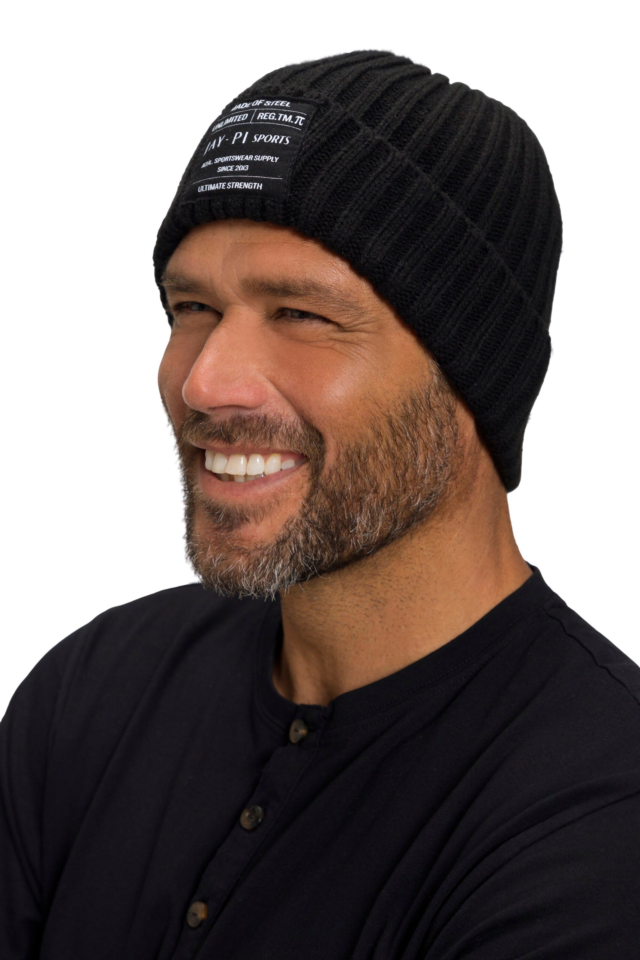 JAY-PI Mütze in Schwarz: Vorderseite