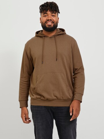 Sweat-shirt Jack & Jones Plus en marron : devant