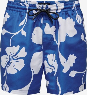 Shorts de bain 'Ted Life' Only & Sons en bleu : devant