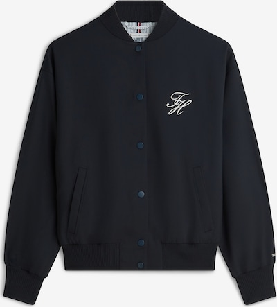 Demisezoninė striukė iš TOMMY HILFIGER, spalva – tamsiai mėlyna jūros spalva / balta, Prekių apžvalga