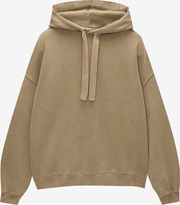 Pull&Bear Sweatshirt in Beige: front