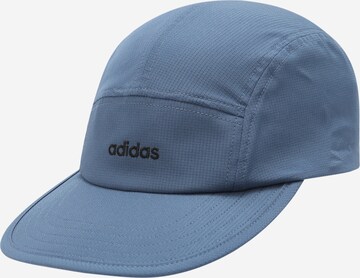 mėlyna ADIDAS PERFORMANCE Sportinė kepurė 'Five-Panel Linear'
