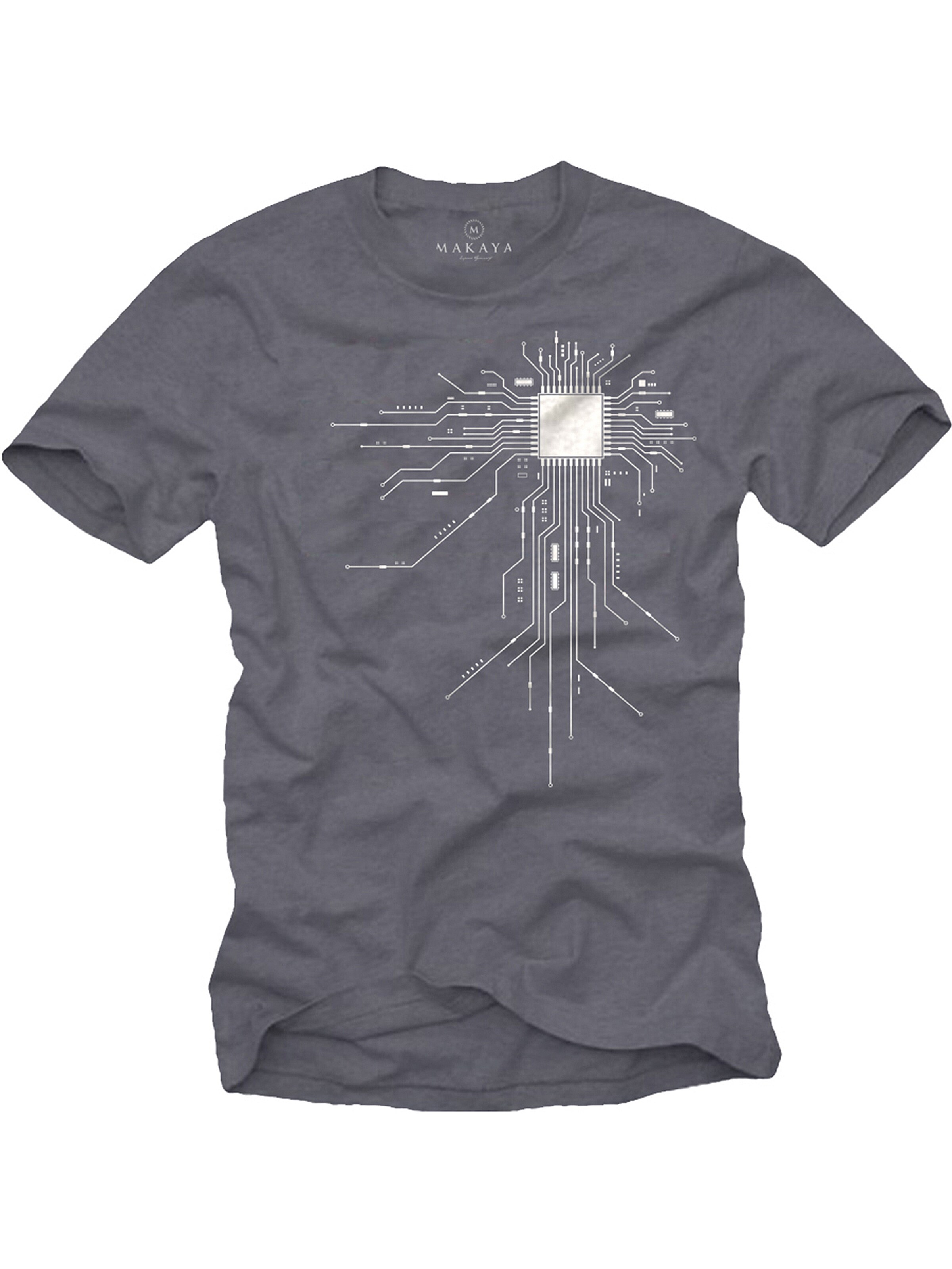 MAKAYA Shirt 'CPU' in Grey: front