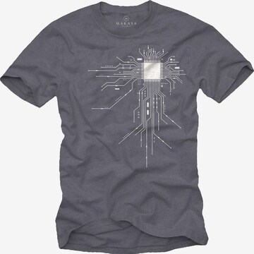 MAKAYA Shirt 'CPU' in Grey: front